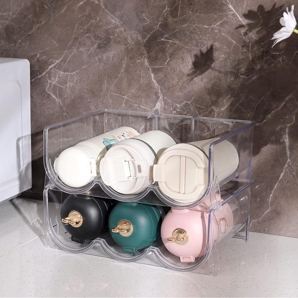 Clear Water Bottle Storage Organizer